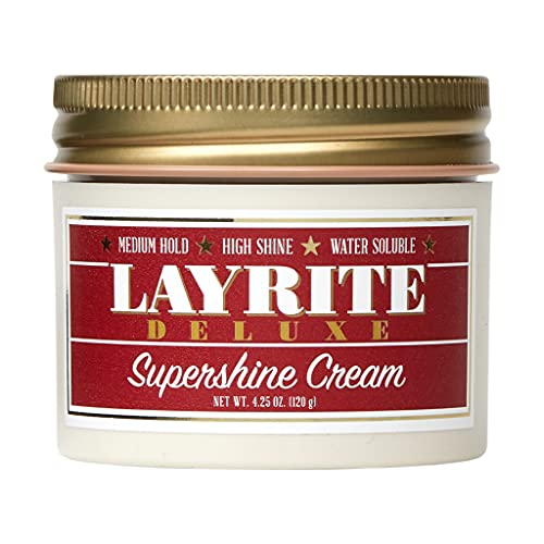 Layrite Supershine Cream 120g Medium Hold Water Soluble High Shine Hair Styling Cream